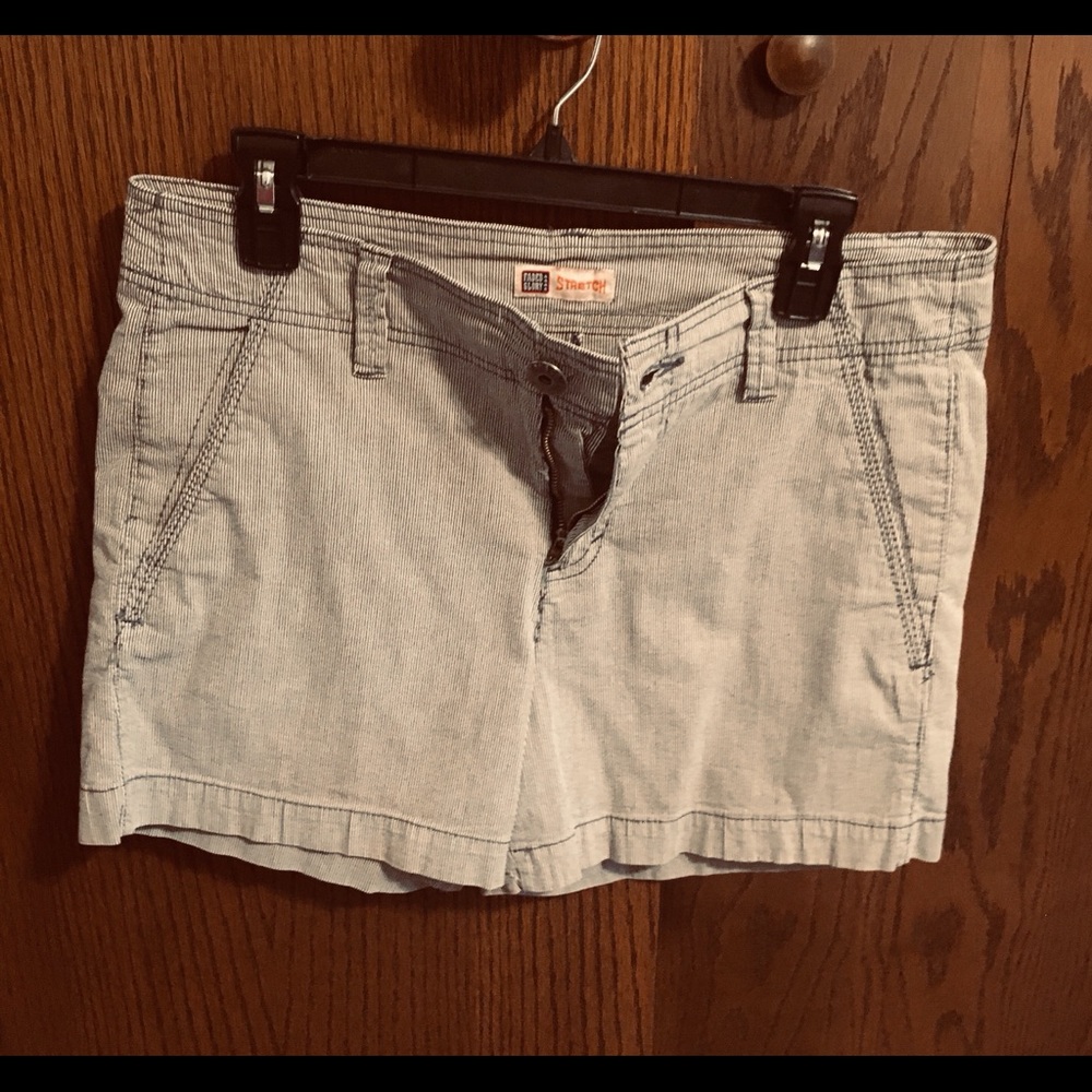 Pinstripe stretch shorts